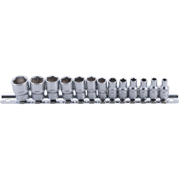 Socket Set, Hexagon | 6.3 mm (1/4") Drive | 4 - 14 mm | 13 pcs.