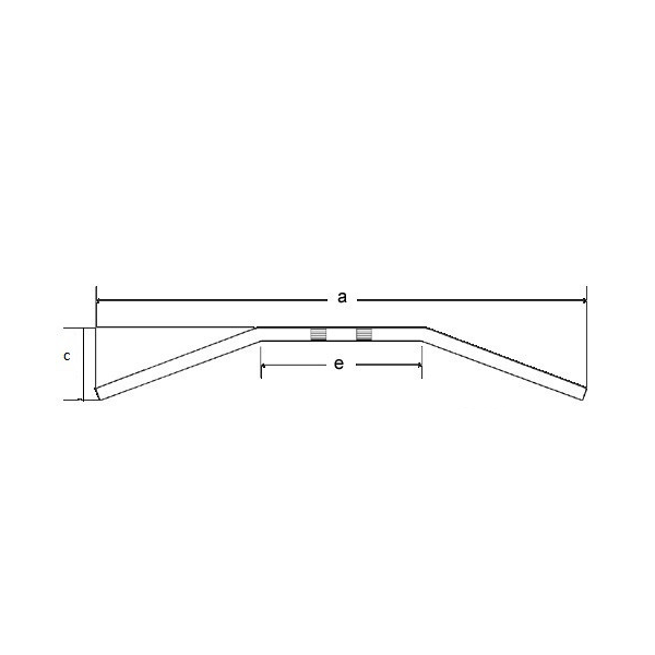 Motorrad Lenker Stahl chrom 22 mm TRW Drag-Bar-Lenker "Long"